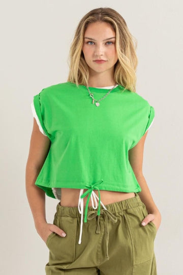 HYFVE Drawstring Hem Crop Top